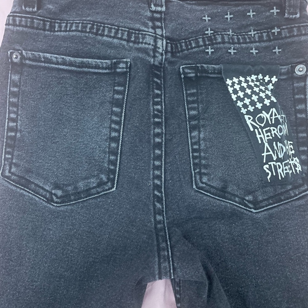 Ksubi Black Skinny Jeans with Graphic Detail
